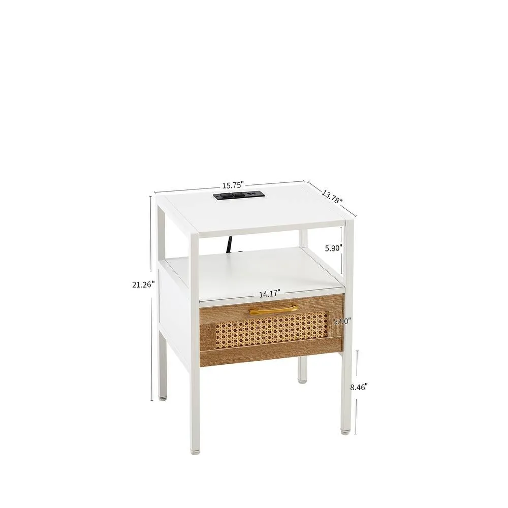 Zavior Chichoice Rattan Nightstand Set of 2 with Drawer