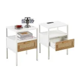 Zavior Chichoice Rattan Nightstand Set of 2 with Drawer thumbnail 7