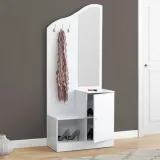 Curved Top Hall Tree with Mirror thumbnail 2