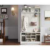 Hall Tree With Storage Bench thumbnail 1