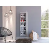 Wall Mounted Shoe Rack with Mirror thumbnail 1