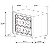 Zavior Antonella 3-Drawer Upholstered Nightstand thumbnail 12