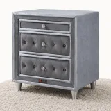 Zavior Antonella 3-Drawer Upholstered Nightstand thumbnail 1