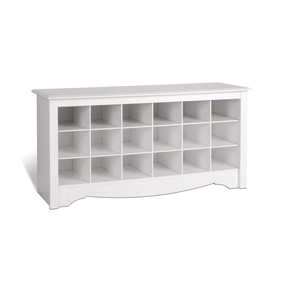 White Shoe Storage Cubie Bench - product image 3