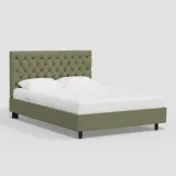 Zavior Beige Velvet Ottoman Bed with Chesterfield Headboard thumbnail 3