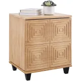 Zavior Musehome Mix Colour Solid Wood Nightstand thumbnail 6