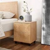 Zavior Musehome Mix Colour Solid Wood Nightstand thumbnail 3