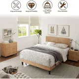 Zavior Musehome Mix Colour Solid Wood Nightstand thumbnail 2