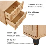 Zavior Musehome Mix Colour Solid Wood Nightstand thumbnail 5