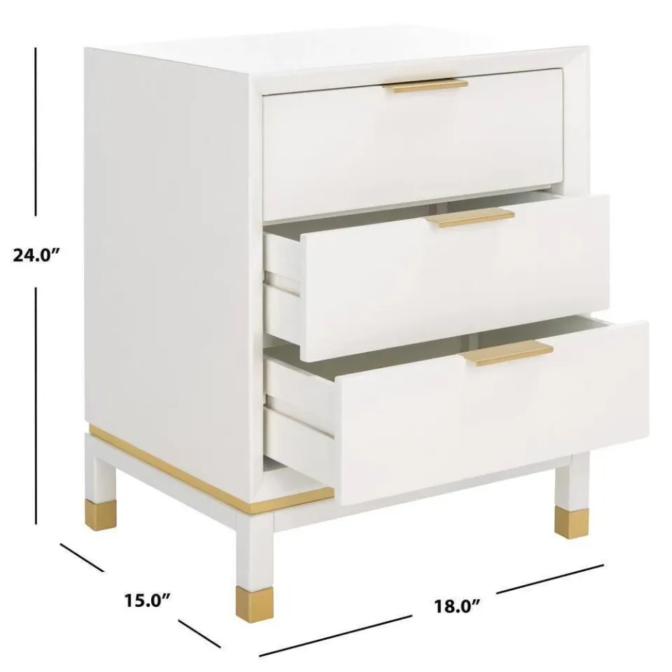 Zavior Baskin 3-Drawer Nightstand Accent Table - product image 7