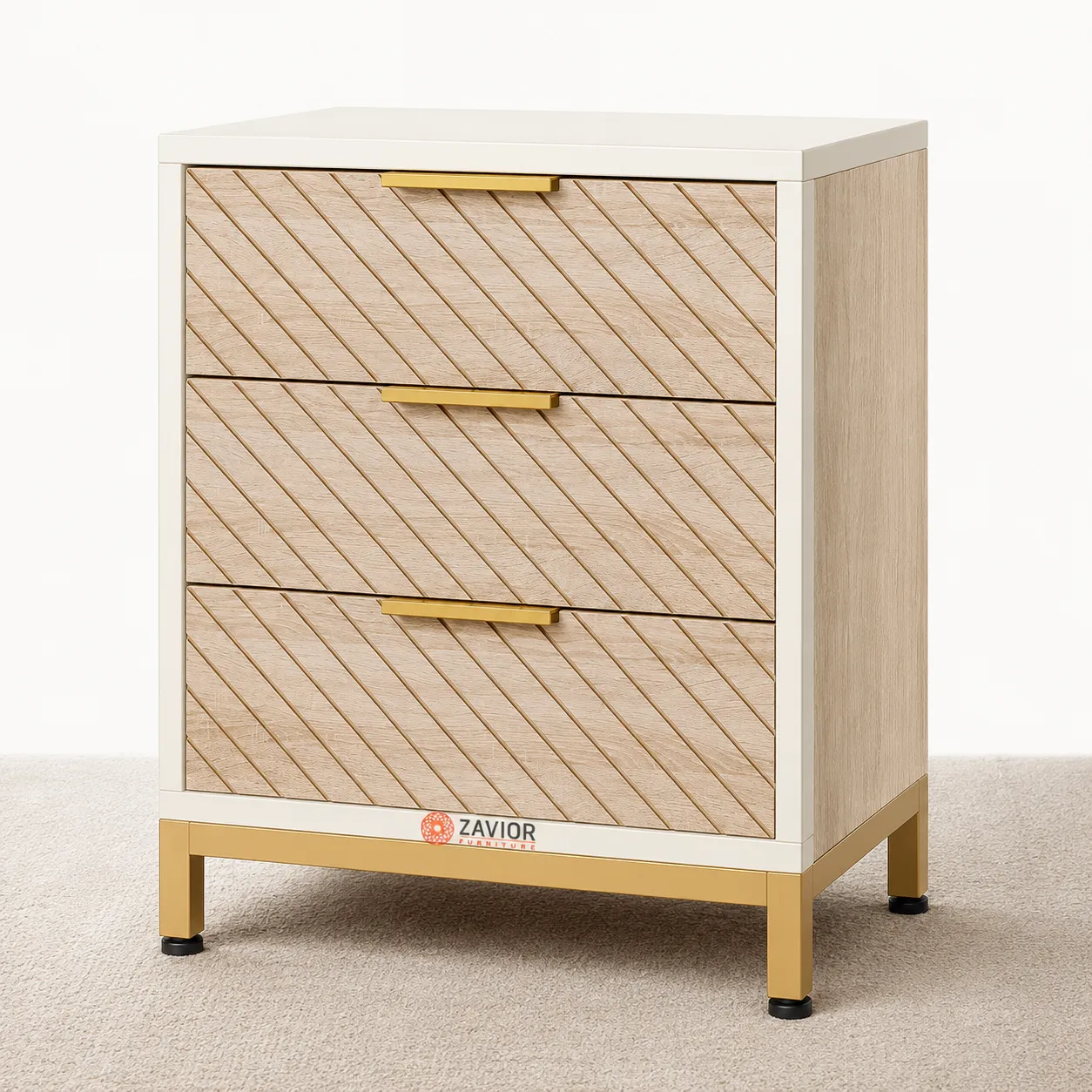Zavior 3-Drawer Bedroom Nightstand