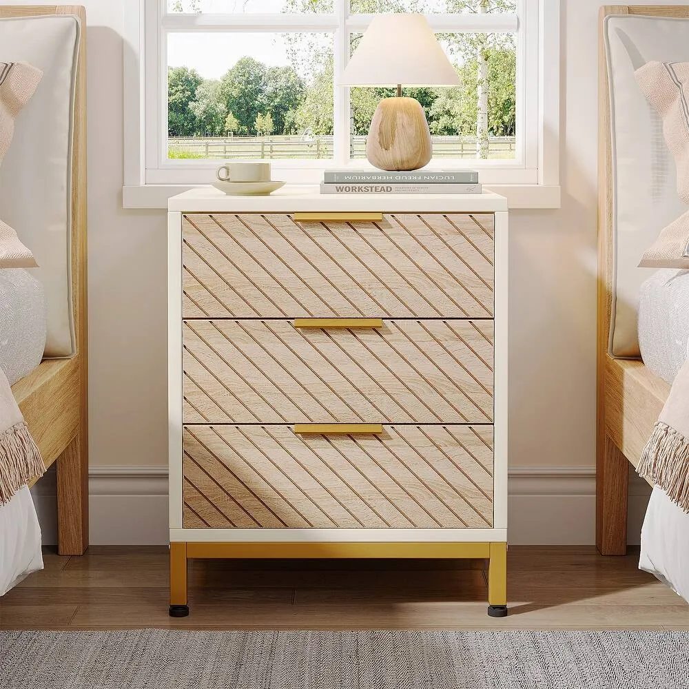 Zavior 3-Drawer Bedroom Nightstand