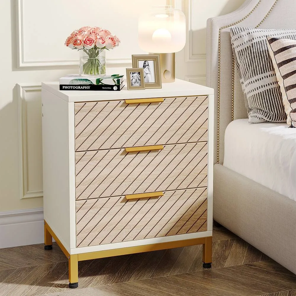 Zavior 3-Drawer Bedroom Nightstand