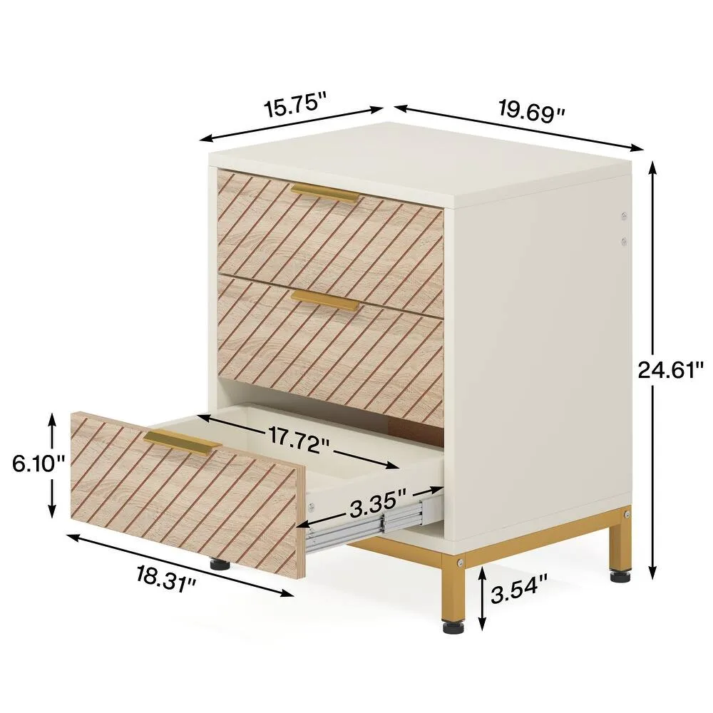 Zavior 3-Drawer Bedroom Nightstand