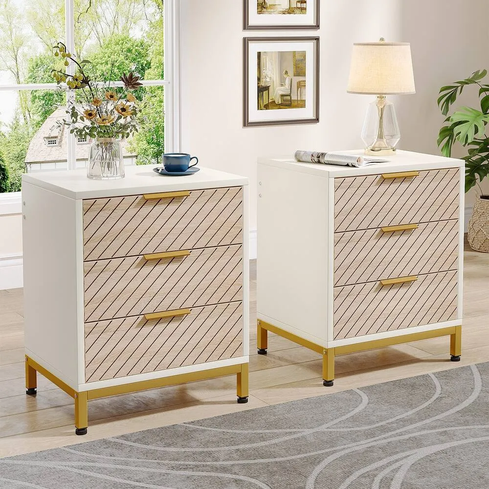 Zavior 3-Drawer Bedroom Nightstand