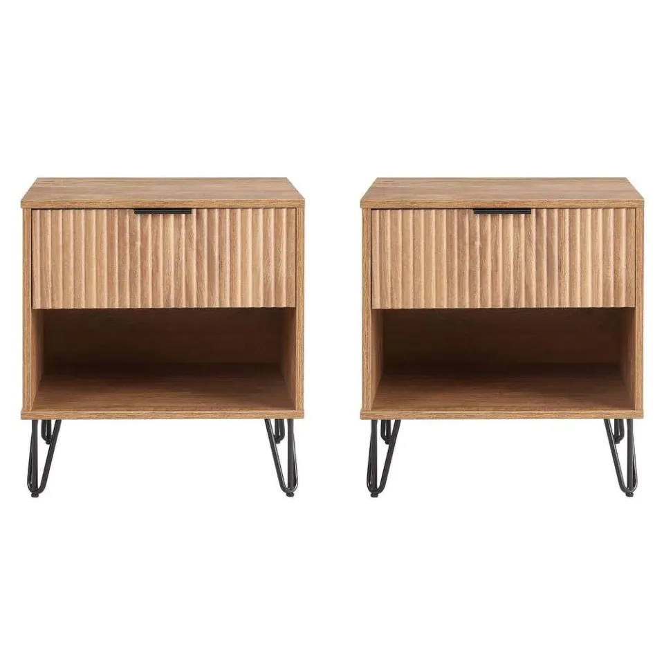 Zavior Dumbo Mid Century 1 Drawer Nightstand Set of 2 - product image 6