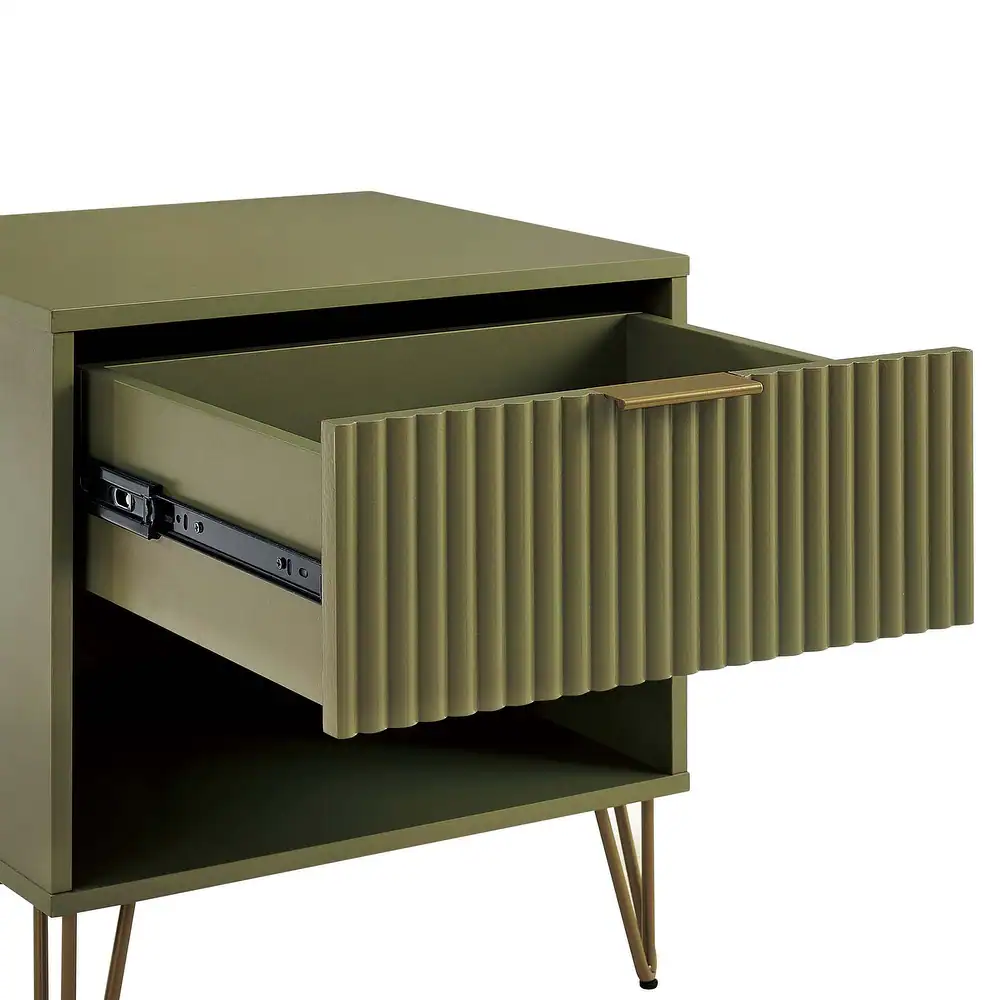 Zavior Dumbo Mid Century 1 Drawer Nightstand Set of 2
