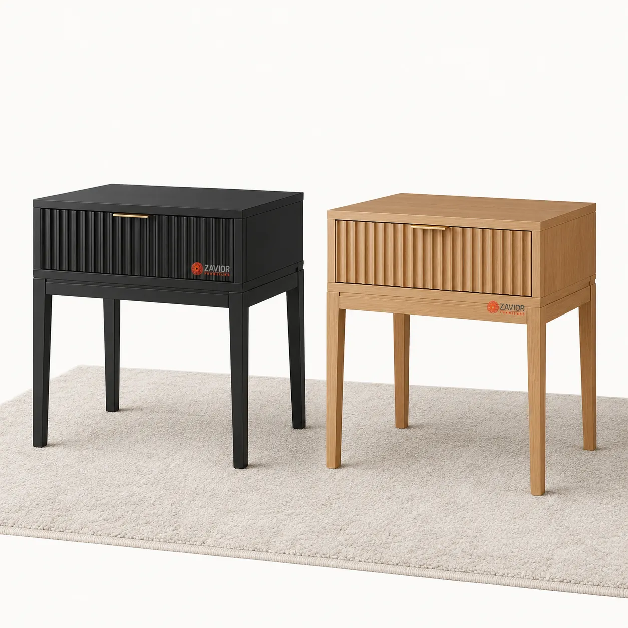 Zavior Jasper Mid-Century Modern Nightstand