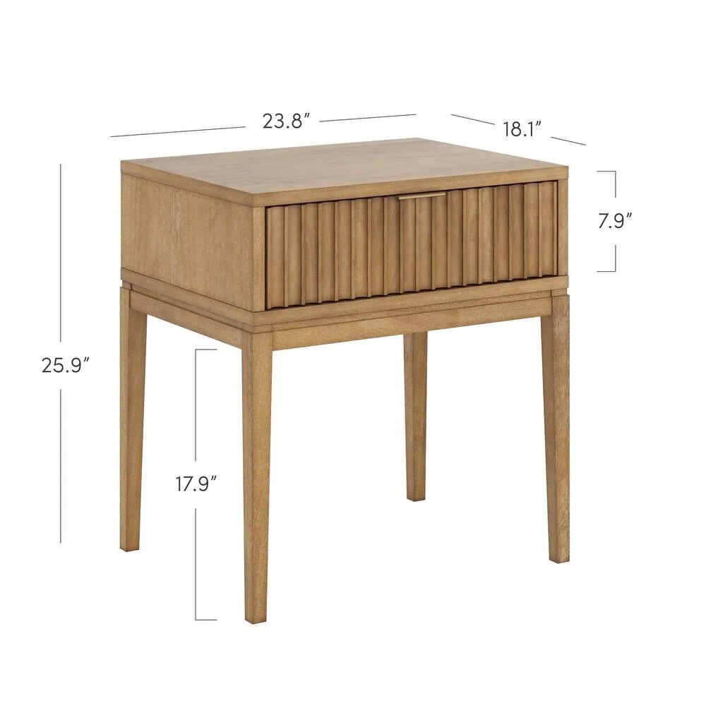 Zavior Jasper Mid-Century Modern Nightstand