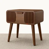 Zavior Cosiest Modern Brown Nightstand with Drawer thumbnail 1