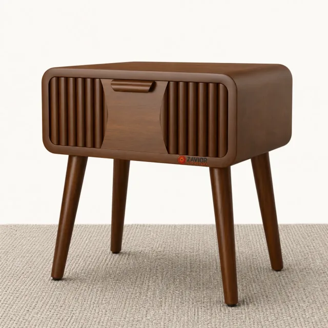 Zavior Cosiest Modern Brown Nightstand with Drawer