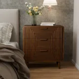 Zavior Cosiest Modern Brown Nightstand with Drawer thumbnail 5