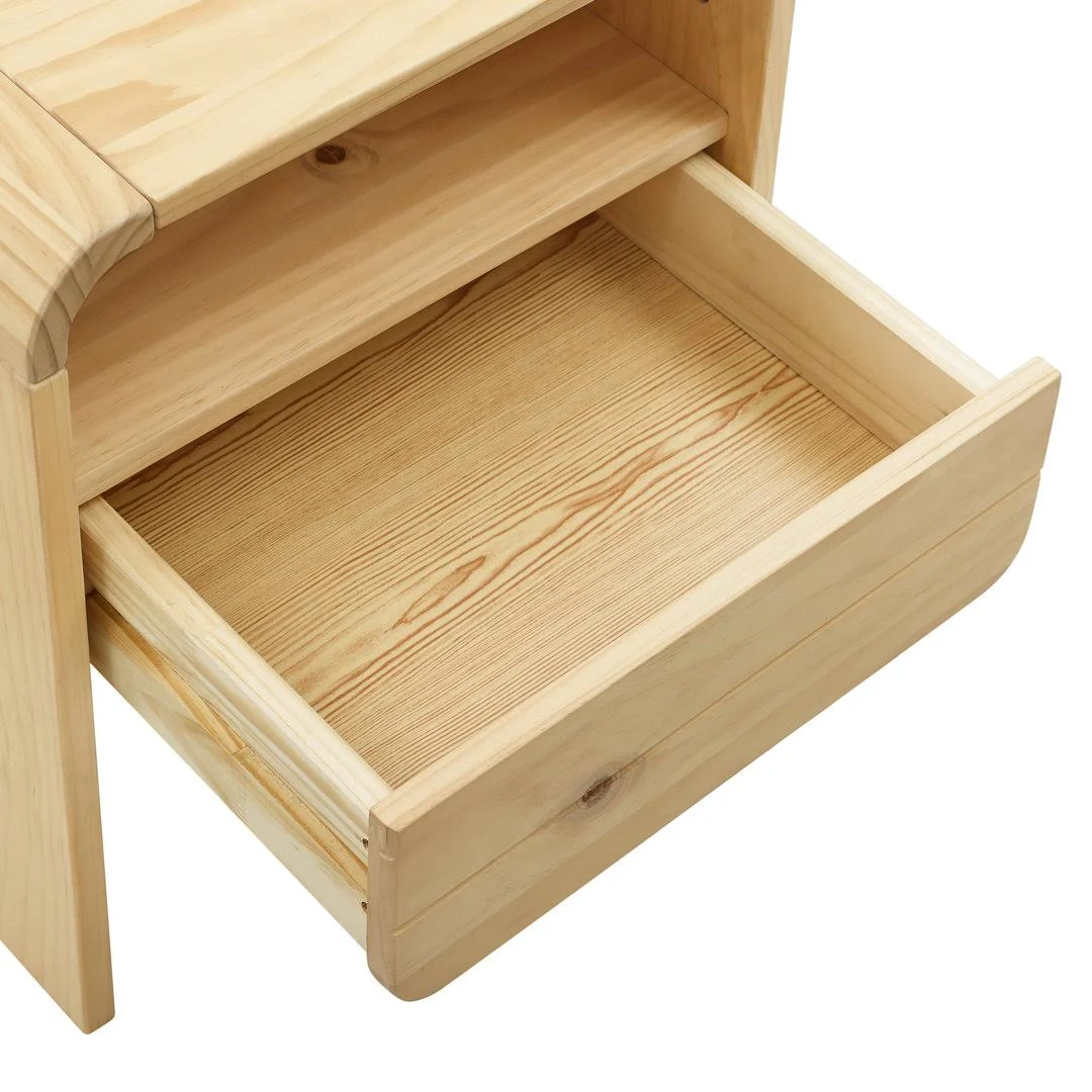 Zavior Musehome Modern Wood Nightstand
