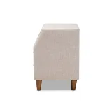 Zavior Claverie Mid-Century Fabric Upholstered Nightstand thumbnail 4
