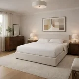 Elara Upholstered Bed thumbnail 1