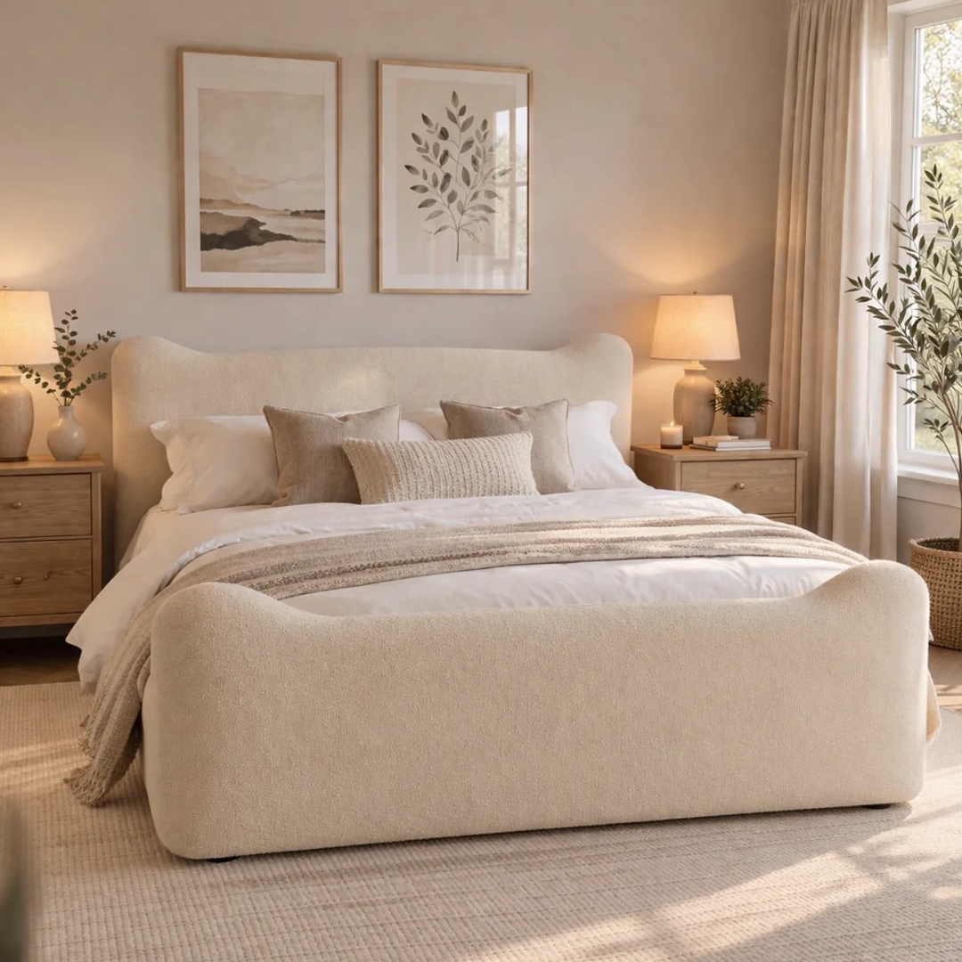 Haven Bouclé Bed - product image 1
