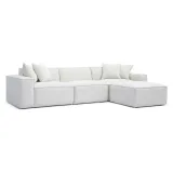 Monroe Velvet Right-Hand Sectional Sofa thumbnail 4