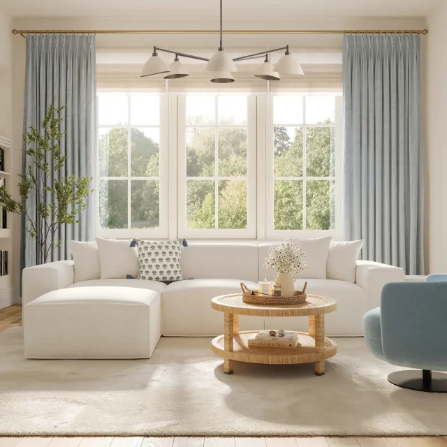 Monroe Velvet Right-Hand Sectional Sofa