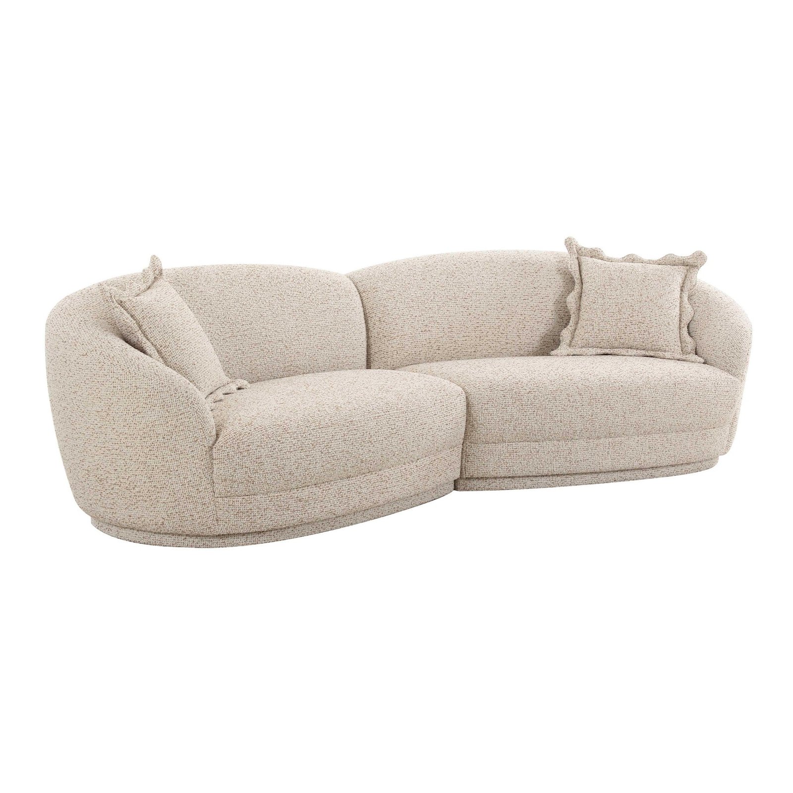 Aria Two-Tone Bouclé Sectional Sofa thumbnail 3