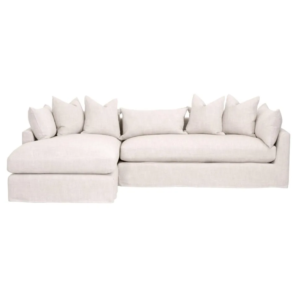 Brighton Right-Facing Slipcovered Sectional Sofa - product image 2
